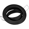 Ronde mat zwarte kantelbare GU10 LED inbouwspot 3,5W warm wit licht 3000K 265 lumen