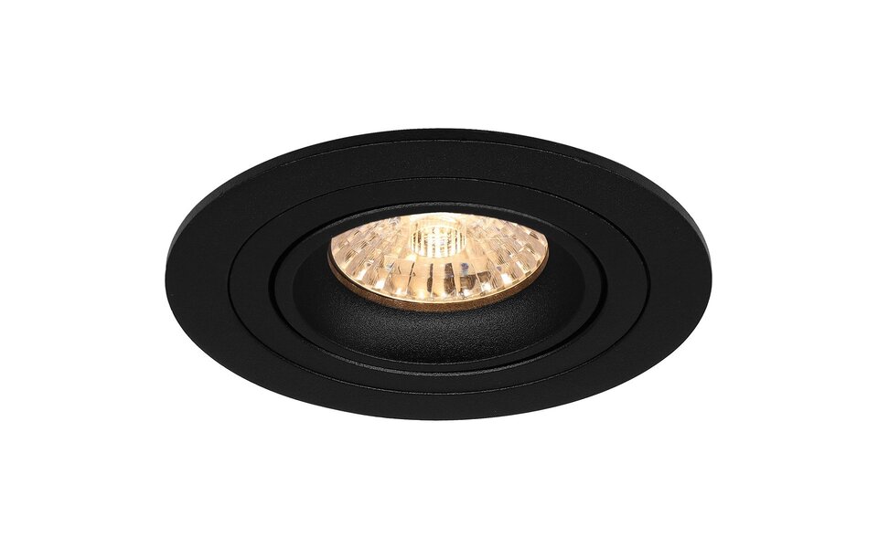 HLW LED Dimbare 9W LED Spot Set - Ronde Kantelbare Inbouwspot Mat Zwart/Wit