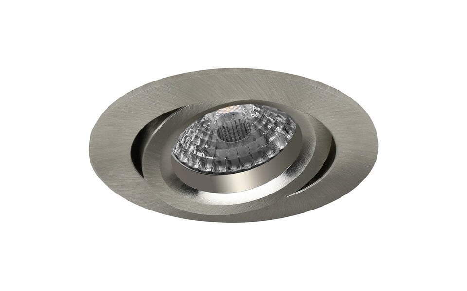 HLW LED Dimbare LED Spot Set 3W - Kantelbare Ronde Inbouwspot Mat Nikkel, Natuurlijk Wit