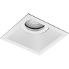 HLW LED Dimmable 4W LED Spotlight Set - Tiltable Square Recessed Spotlight Matt White Warm White 3000K