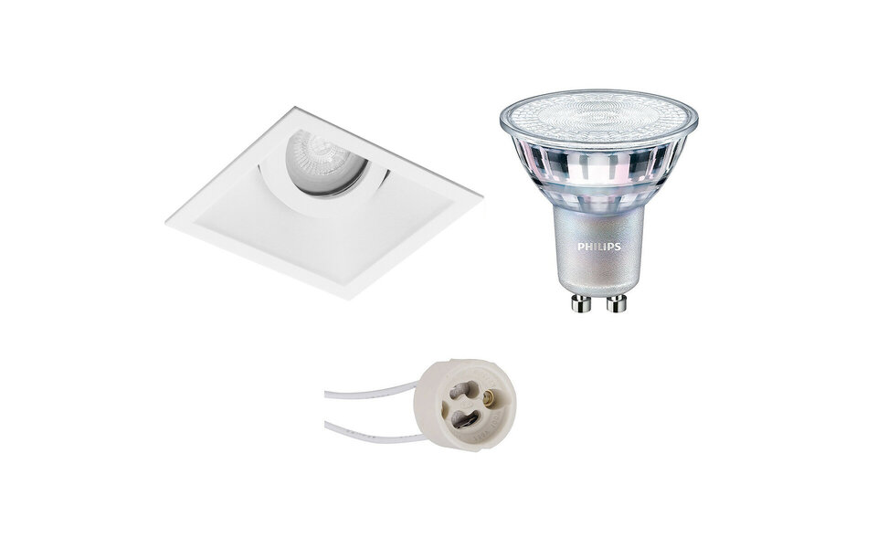 HLW LED LED Spot Set - Kantelbare Vierkante Inbouwspot 7W LED | Witte Dimbare Spot HLW LED LED Spot Set - Kantelbare Vierkante Inbouwspot 7W LED | Witte Dimbare Spot