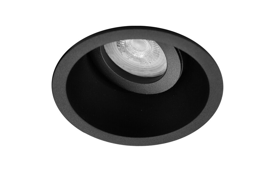 HLW LED Dimmable LED Spotlight Set - Tiltable Round Recessed Spotlight 9W LED Black & White