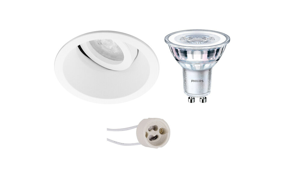 HLW LED LED Spot Set - Tiltable 6W LED Recessed Spotlight - Round White Spotlight GU10 HLW LED LED Spot Set - Tiltable 6W LED Recessed Spotlight - Round White Spotlight GU10