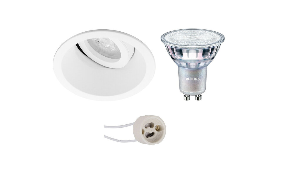 HLW LED LED Spot Set 7W - Kantelbare, Dimbare Ronde Inbouwspot Mat Wit - Pragmi Zano Pro HLW LED LED Spot Set 7W - Kantelbare, Dimbare Ronde Inbouwspot Mat Wit - Pragmi Zano Pro