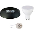 LED Spot Set 6W - Dimbare Ronde Inbouwspot Mat Zwart & Warm Wit 3000K LED Spot Set 6W - Dimbare Ronde Inbouwspot Mat Zwart & Warm Wit 3000K