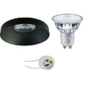 Dimmable LED Spot Set - Matte Black, Round Recessed Spot 9W LED GU10 Spot