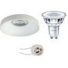 Dimmable 3W LED Recessed Spotlight GU10 Matt White 4000K