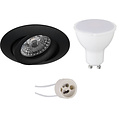 LED Spot Set 6W - Dimmable Tiltable Round Recessed Spot Light Matte Black - Warm White LED Spot Set 6W - Dimmable Tiltable Round Recessed Spot Light Matte Black - Warm White
