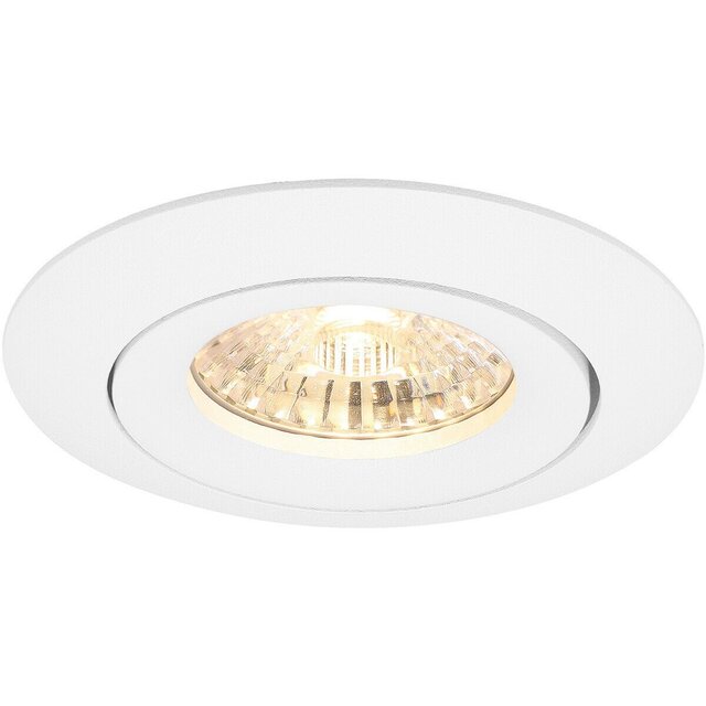 HLW LED LED Spot Set - Tiltable Dimmable Round Recessed Spot 9W LED Matte White GU10 HLW LED LED Spot Set - Tiltable Dimmable Round Recessed Spot 9W LED Matte White GU10