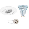 LED inbouwspot GU10 dimbaar 3,4W 4000K kantelbaar LED inbouwspot GU10 dimbaar 3,4W 4000K kantelbaar