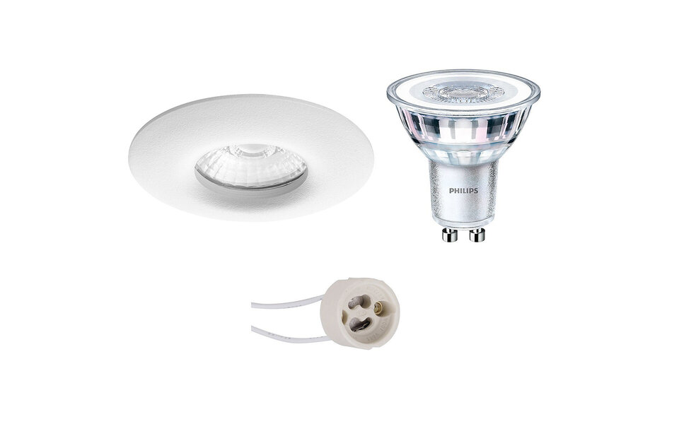 HLW LED LED Spot Set 3W - Dimmable Round Recessed Spotlight IP65 - White Spotlight GU10