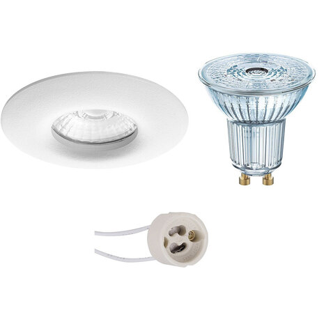 LED Spot Set 4W - Dimbare, Waterdichte Ronde Inbouwspot IP65, Mat Wit LED Spot Set 4W - Dimbare, Waterdichte Ronde Inbouwspot IP65, Mat Wit