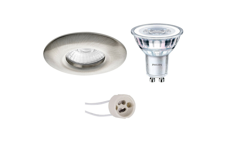 HLW LED LED Spotlight Set 3W - Dimmable Round Recessed Spotlight IP65, White Spotlight GU10