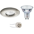 Waterdichte Dimbare LED Spot Set - Ronde Witte Inbouwspot 9W LED IP65