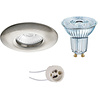 LED Inbouwspot GU10 4W Dimbaar IP65 Mat Nikkel 4000K LED Inbouwspot GU10 4W Dimbaar IP65 Mat Nikkel 4000K