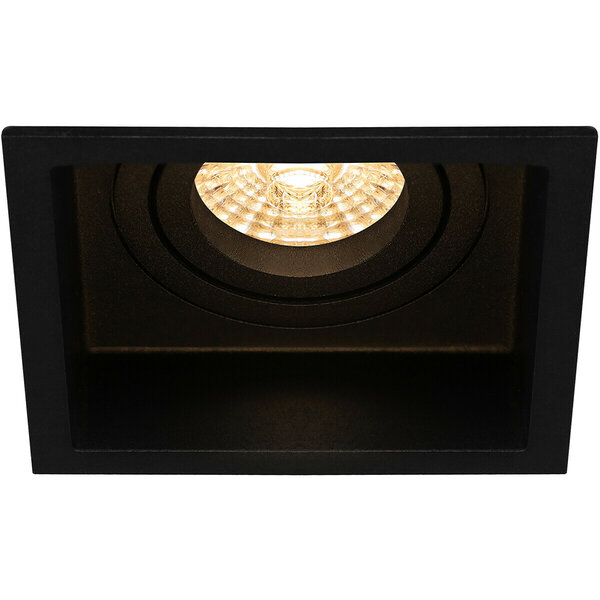 HLW LED LED Spot Set - Kantelbare Vierkante Inbouwspot 5W LED Lamp Mat Zwart HLW LED LED Spot Set - Kantelbare Vierkante Inbouwspot 5W LED Lamp Mat Zwart