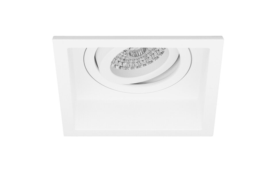 HLW LED LED Spot Set - Kantelbare Vierkante Inbouwspot 4W LED, Mat Wit, Warm Wit, Dimbaar