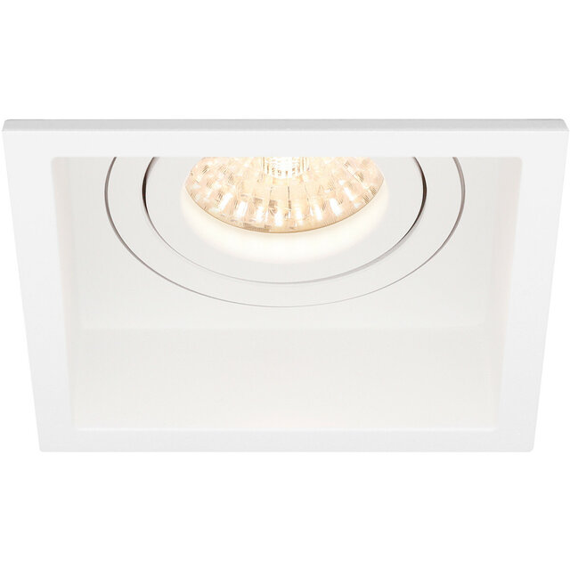 HLW LED LED Spot Set - Tiltable Square Recessed Spotlight 4W LED, Matte White, Warm White, Dimmable HLW LED LED Spot Set - Tiltable Square Recessed Spotlight 4W LED, Matte White, Warm White, Dimmable