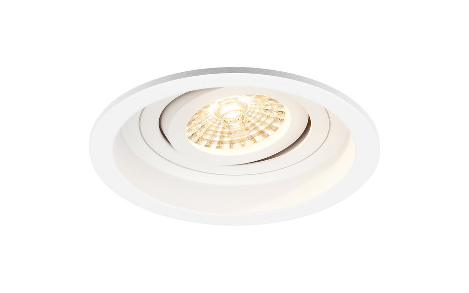 HLW LED LED Spot Set 5W - Tiltable Round Recessed Spot with GU10 Fitting, Matte White HLW LED LED Spot Set 5W - Tiltable Round Recessed Spot with GU10 Fitting, Matte White