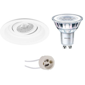 Dimbare LED inbouwspot GU10 3W 3000K mat wit kantelbaar Dimbare LED inbouwspot GU10 3W 3000K mat wit kantelbaar