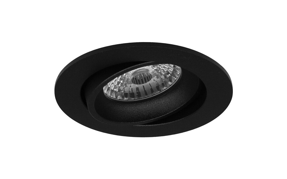 HLW LED LED Spotlight 6W - Tiltable Round Recessed Spotlight Matte Black | White & Black Spotlight