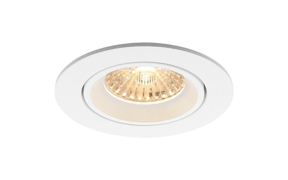 HLW LED LED Spot Set 6W - Kantelbare Ronde Inbouwspot met Witte Afwerking HLW LED LED Spot Set 6W - Kantelbare Ronde Inbouwspot met Witte Afwerking