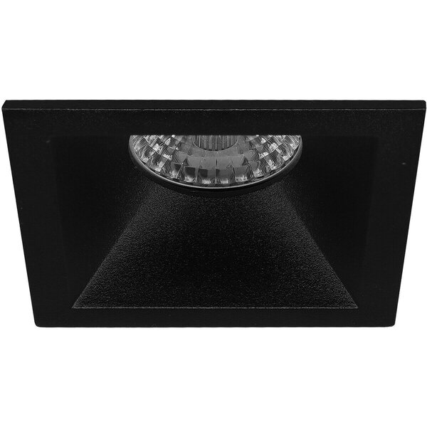 HLW LED LED Spot Set 6W Dimbaar - Vierkante Inbouwspot Mat Zwart - Warm Wit 3000K