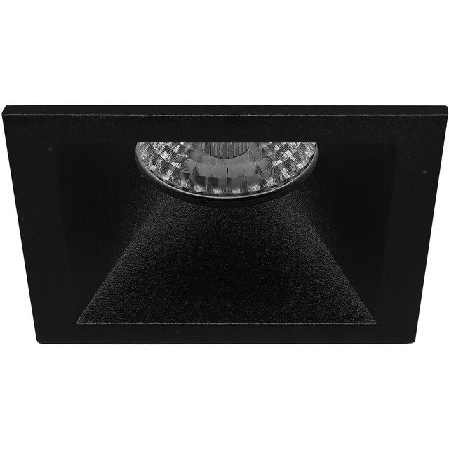 Dimbare vierkante inbouwspot GU10 met warm wit licht 2200–2700K en 270 lumen, 3.7 watt
