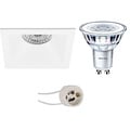 Dimbare LED Spot 3W - Vierkante Witte Inbouwspot GU10 Fitting 4000K
