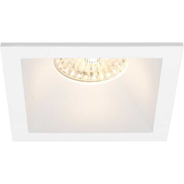 HLW LED Dimbare Vierkante 9W LED Spot - Mat Wit Inbouwspot met GU10 Fitting