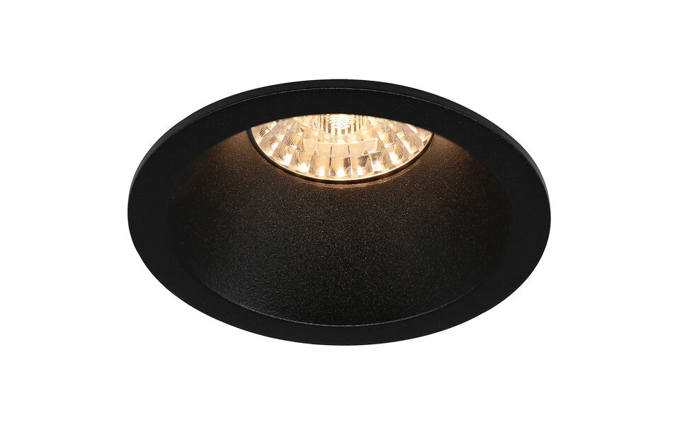 HLW LED 6W LED Spot Set - Mat Zwarte Ronde Inbouwspot GU10 - Warm Wit Licht