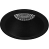 mat zwarte dimbare LED inbouwspot 4W 350 lumen 4000K GU10 met ronde vorm