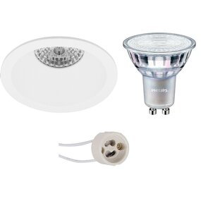 LED Inbouwspot Set 9W Dimbaar DimTone GU10 Mat Wit Ø70 LED Inbouwspot Set 9W Dimbaar DimTone GU10 Mat Wit Ø70