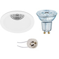 Dimmable LED Spot 4W - Round Recessed Spot Light Matt White with GU10 Fitting
