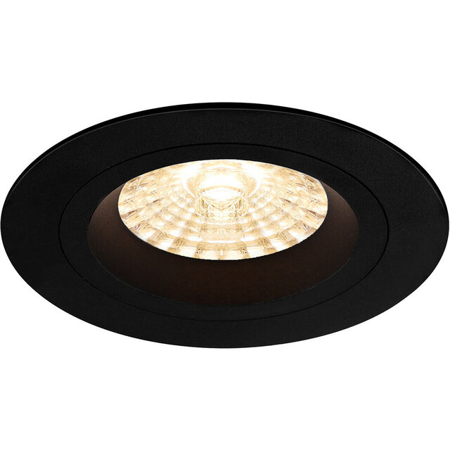 HLW LED LED Spotlight Set Pragmi Rodos Pro - Dimmable 3W Round Matte Black Recessed Spotlight Ø93mm HLW LED LED Spotlight Set Pragmi Rodos Pro - Dimmable 3W Round Matte Black Recessed Spotlight Ø93mm