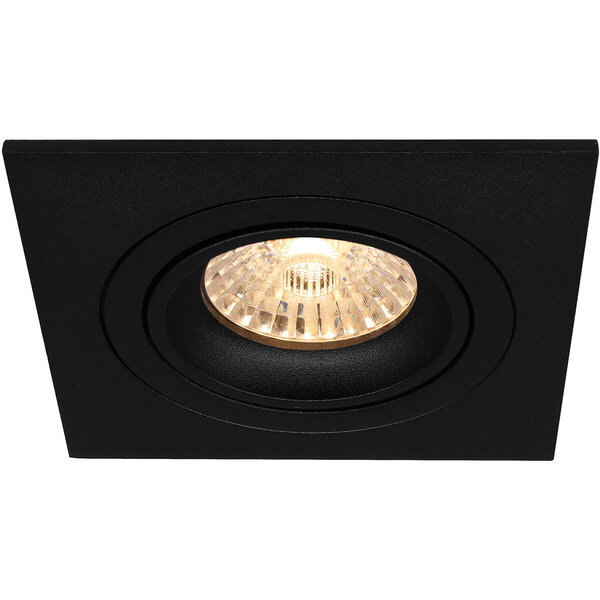 HLW LED LED Spot Set 5W - Kantelbare Vierkante Inbouwspot Mat Zwart Met GU10 Fitting HLW LED LED Spot Set 5W - Kantelbare Vierkante Inbouwspot Mat Zwart Met GU10 Fitting