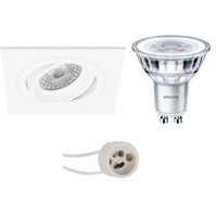 LED Recessed Spotlight 4W GU10 Tiltable Dimmable Matte White 3000K