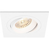 HLW LED LED Spot Set - Tiltable Square Recessed Spot 9W LED Matte White, Dimmable