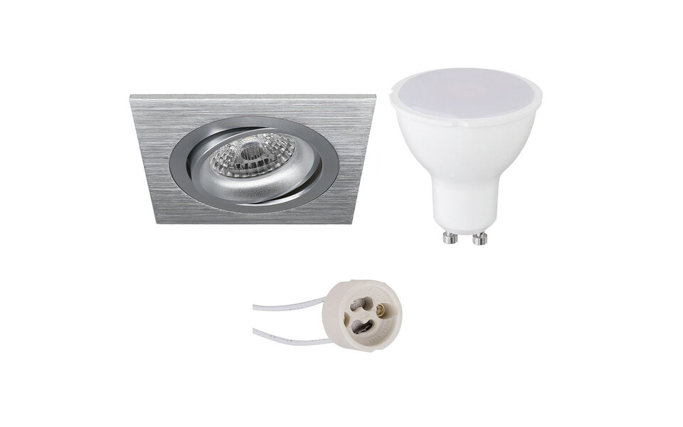 HLW LED Pragmi Borny Pro 6W LED Spot - Dimmable Square Tiltable Recessed Spot White Spot HLW LED Pragmi Borny Pro 6W LED Spot - Dimmable Square Tiltable Recessed Spot White Spot