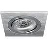 vierkante LED inbouwspot 4W mat zilver met GU10 fitting warm wit licht 3000K dimbaar