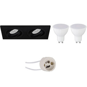 LED inbouwspot GU10 6W dimbaar kantelbaar mat zwart LED inbouwspot GU10 6W dimbaar kantelbaar mat zwart