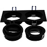 HLW LED LED Spot Set 6W - Dimmable Tiltable Recessed Spotlight Matte Black - GU10 Fitting
