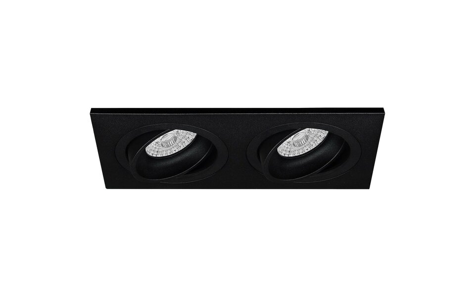 HLW LED 6W LED Spot Set - Tiltable Recessed Spotlights Matte Black & White | GU10 LED Lamp