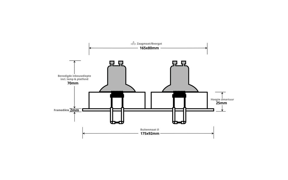 HLW LED LED Spot Set - Tiltable Recessed Spotlight Matte Black & White - 6W LED Spots