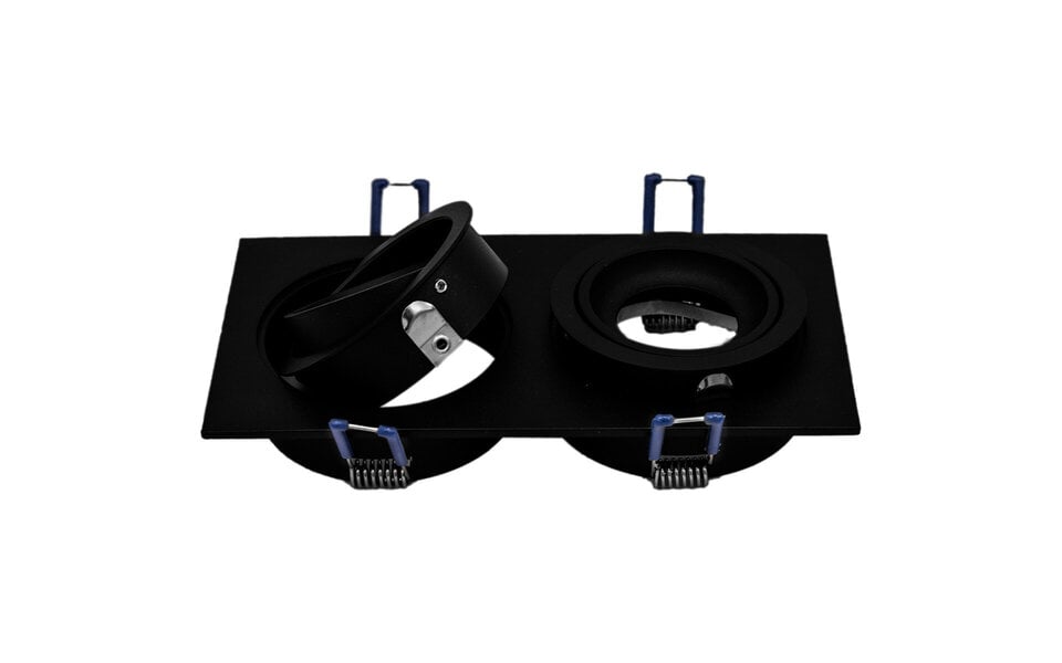 HLW LED LED Spot Set - Tiltable Dimmable 3W LED Recessed Spotlight Matte Black GU10