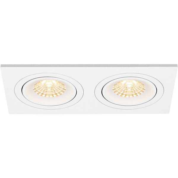 HLW LED LED Spot Set 7W - Kantelbare Dimbare Inbouwspot Mat Wit met GU10 Fitting