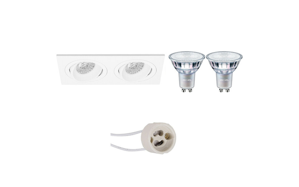 HLW LED 9W LED Spot Set - Kantelbare Dimbare Witte Inbouwspot - Mat Wit Design HLW LED 9W LED Spot Set - Kantelbare Dimbare Witte Inbouwspot - Mat Wit Design