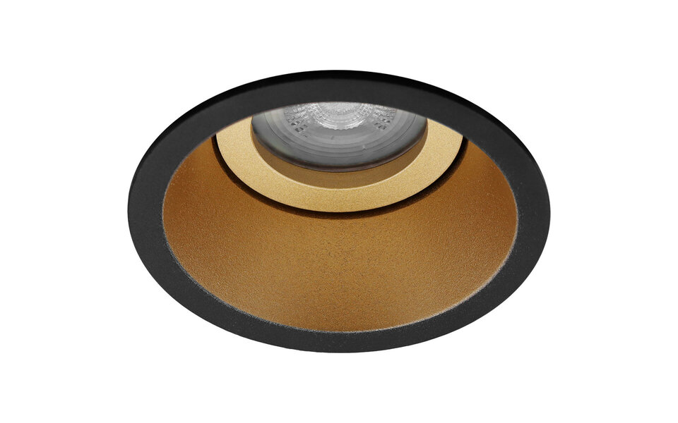 HLW LED Pragmi Zano Pro 6W LED Inbouwspot - Dimbaar, Kantelbaar, Ronde Spot Mat Zwart/Goud HLW LED Pragmi Zano Pro 6W LED Inbouwspot - Dimbaar, Kantelbaar, Ronde Spot Mat Zwart/Goud