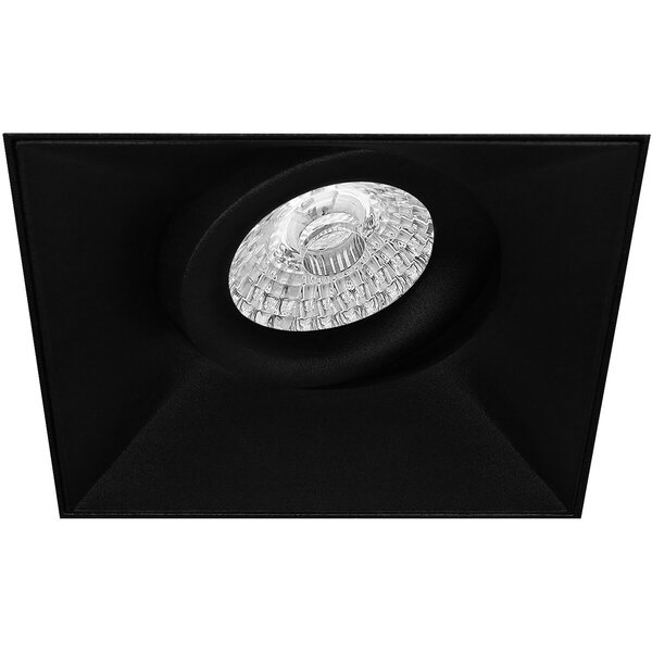 HLW LED Pragmi Nivas Pro 3W LED Spot Set - Kantelbare Vierkante Inbouwspot Mat Zwart, Dimbaar, Warm Wit