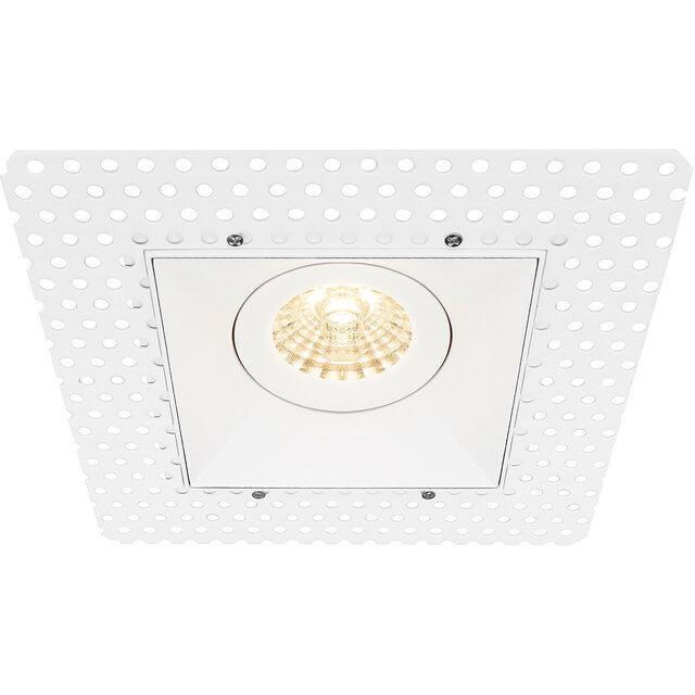 HLW LED LED Spot Set - Dimmable Tiltable Square Recessed Spotlight 4W Matt White